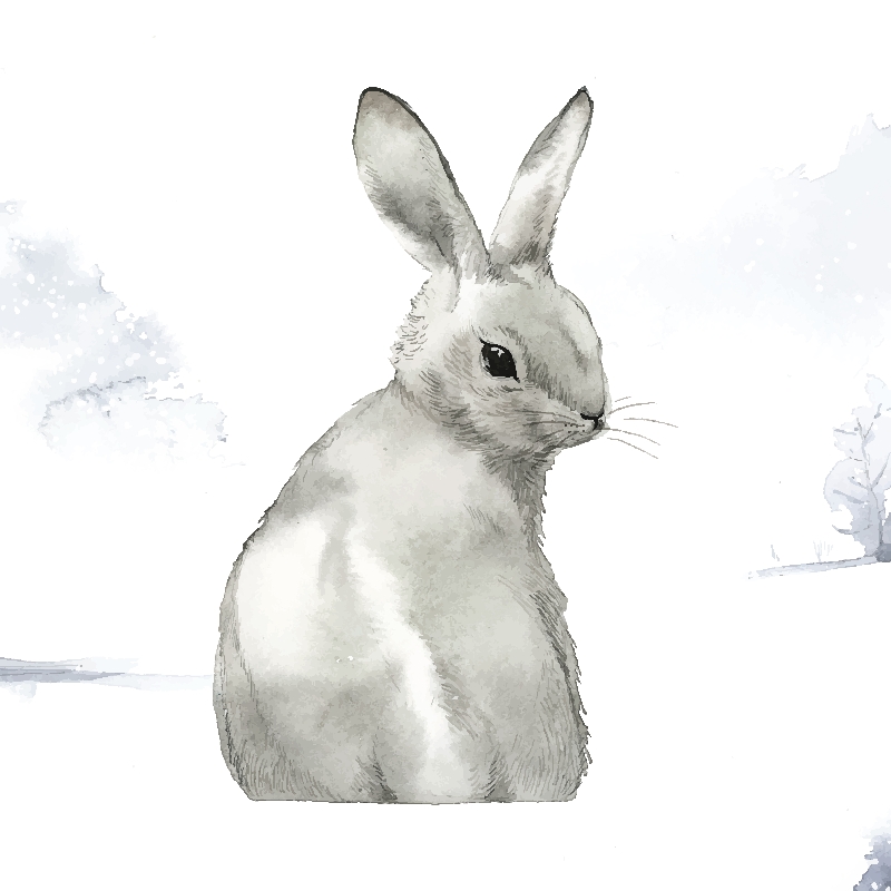 Tranh chú thỏ trắngFP AN 33