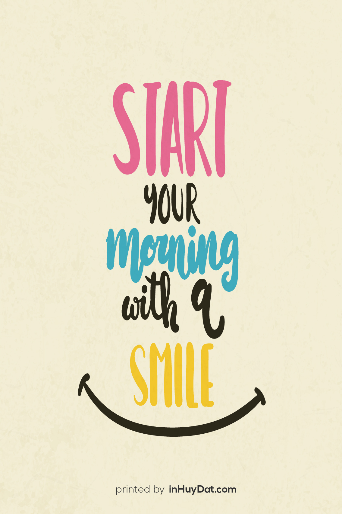 Tranh canvas hiện đại Start your morning with a Smile