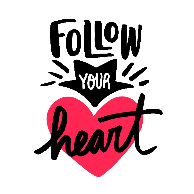 Tranh canvas hiện đại Follow your heart