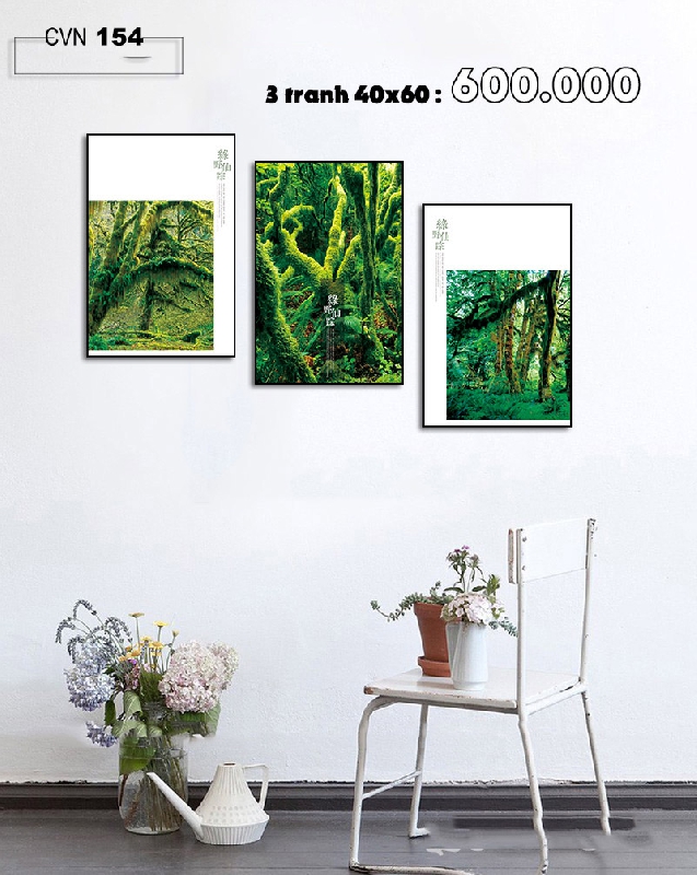 Bộ 3 tranh canvas trang trí decor-154