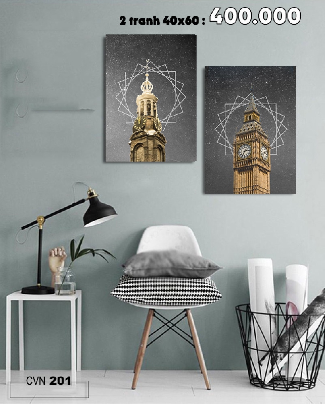 Bộ 3 tranh canvas trang trí decor-201