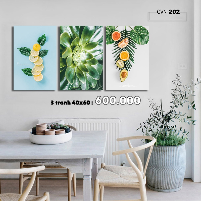 Bộ 3 tranh canvas trang trí decor-202