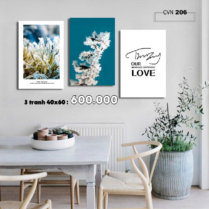 Bộ 3 tranh canvas trang trí decor-206