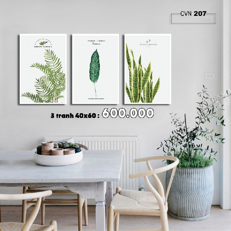 Bộ 3 tranh canvas trang trí decor-207