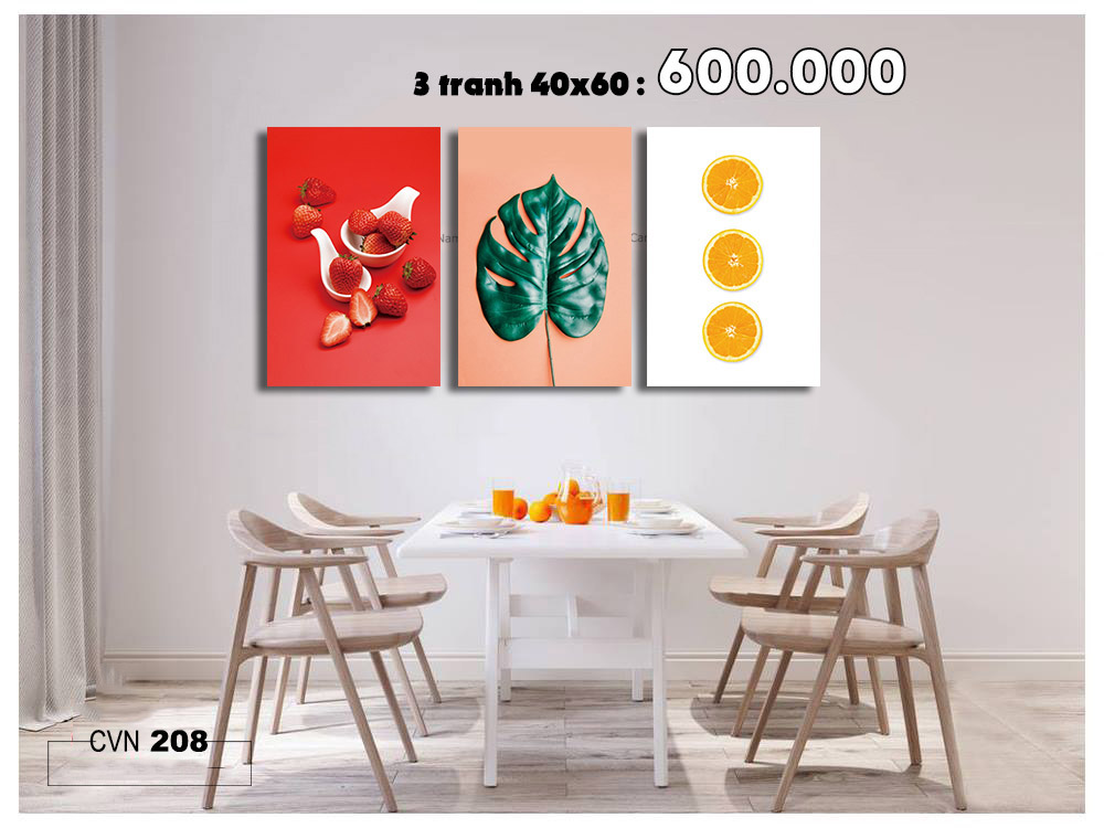 Bộ 3 tranh canvas trang trí decor-208