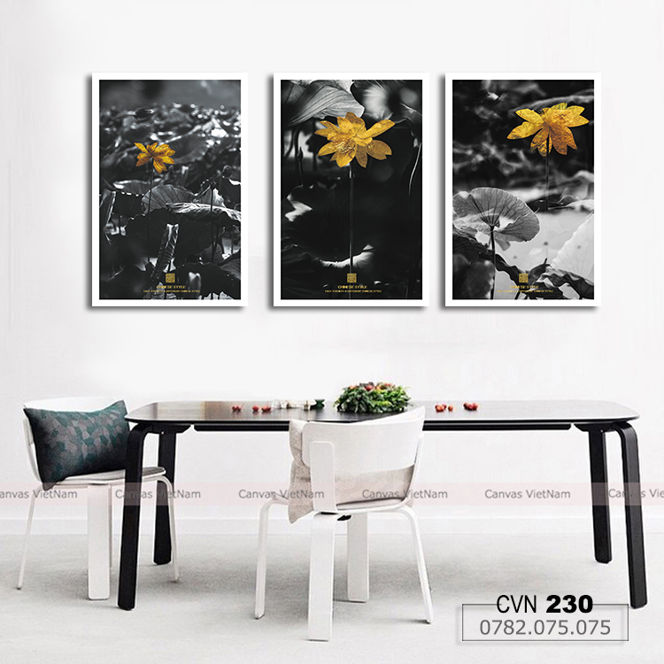 BỘ 3 tranh canvas trang trí decor-230