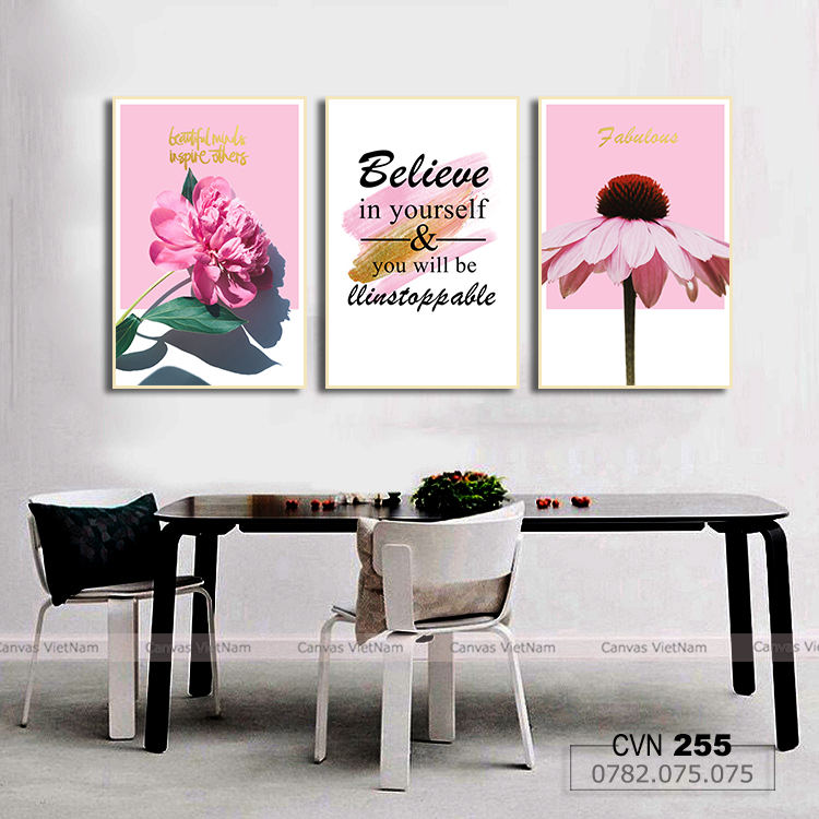 Bộ 3 tranh canvas trang trí decor-255