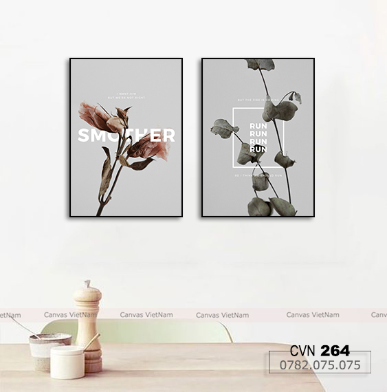 BỘ 2 tranh canvas trang trí decor-264