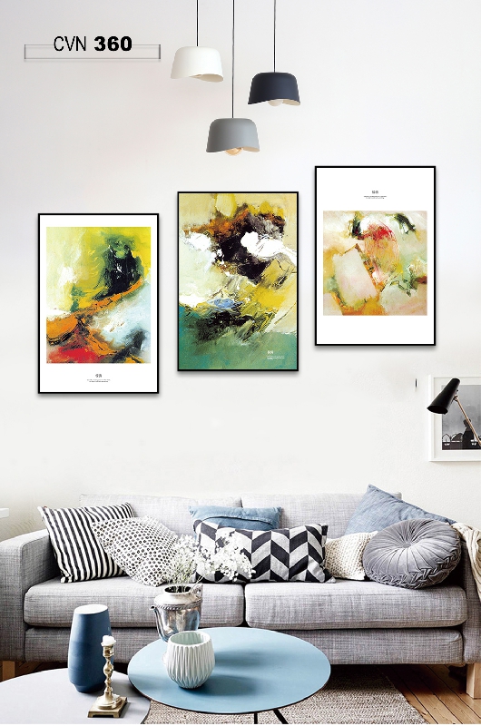 Bộ 3 tranh canvas trang trí decor-360