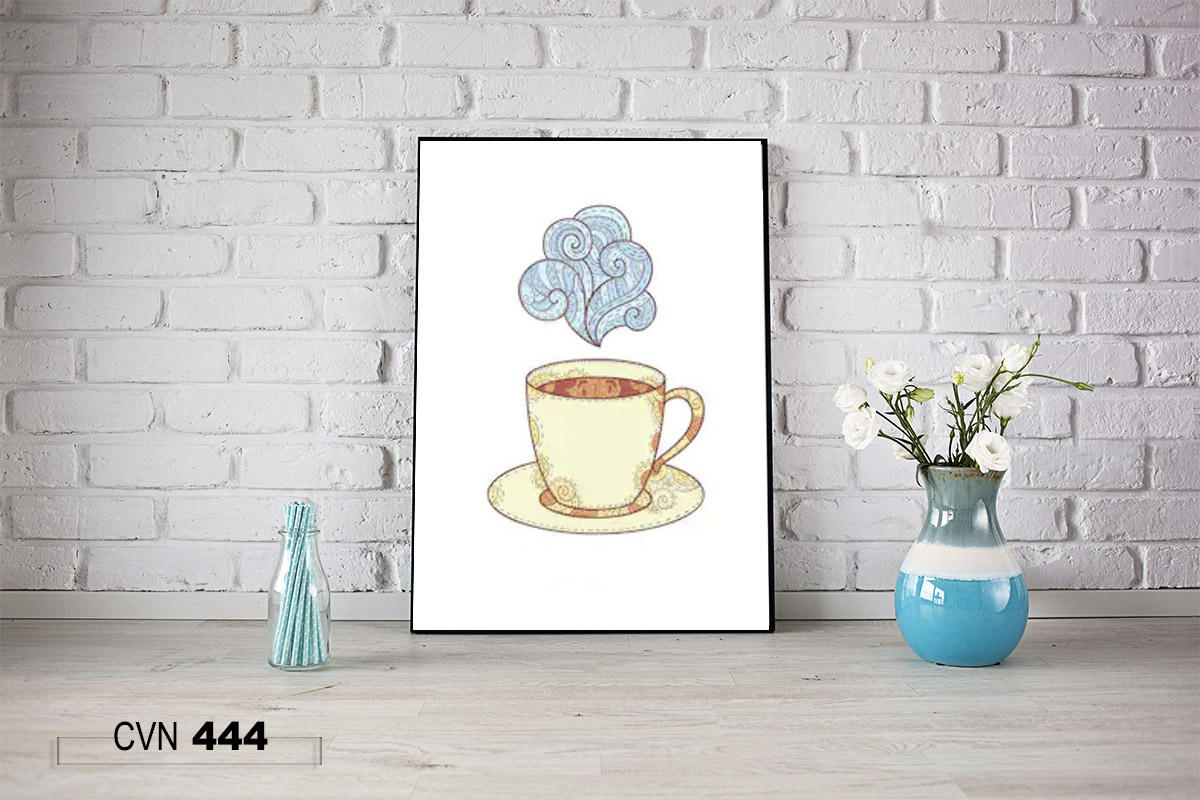 Tranh canvas trang trí decor ly coffee -444